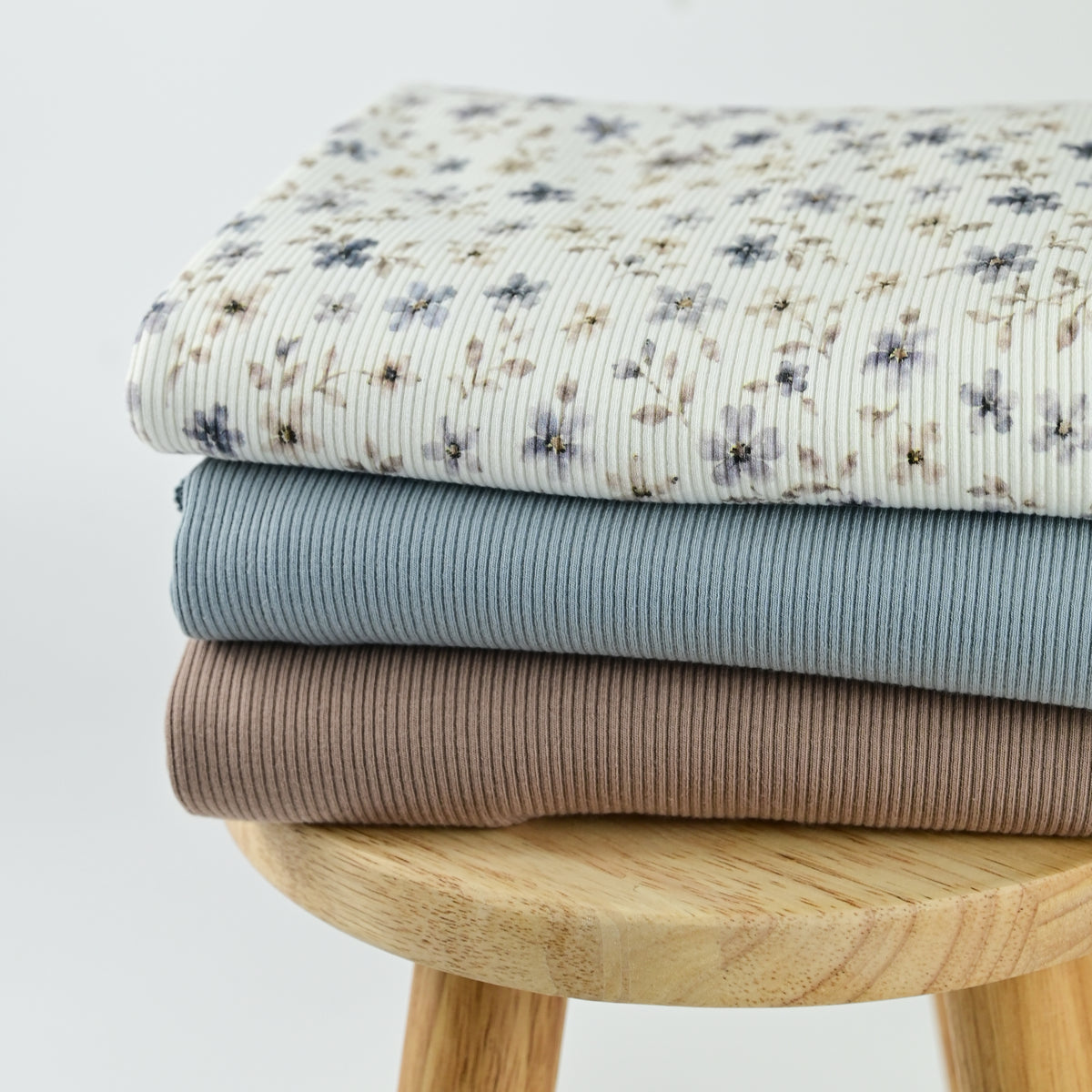 Rib Jersey Wildblüte blau