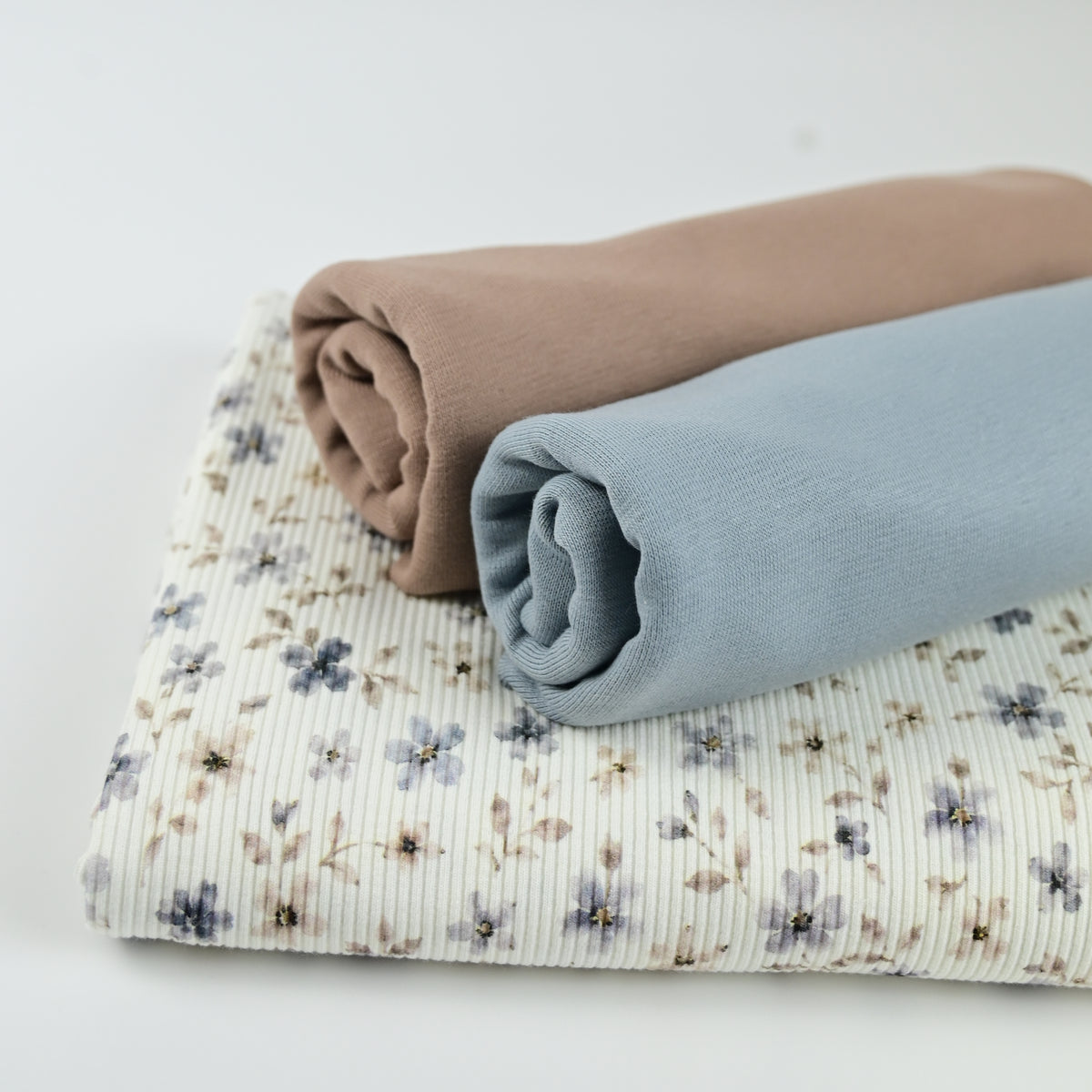 Rib Jersey Wildblüte blau