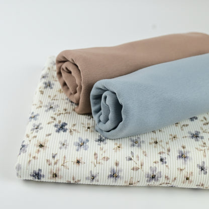 Rib Jersey Wildblüte blau