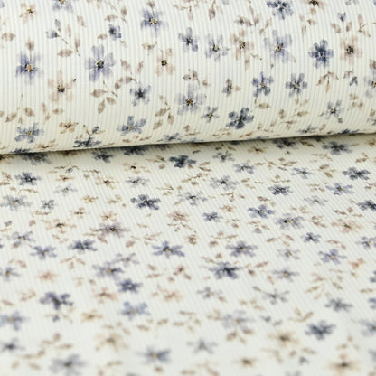 Rib Jersey Wildblüte blau