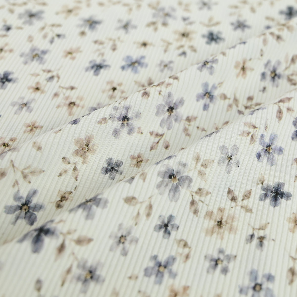 Rib Jersey Wildblüte blau