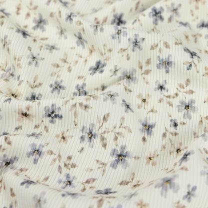 Rib Jersey Wildblüte blau
