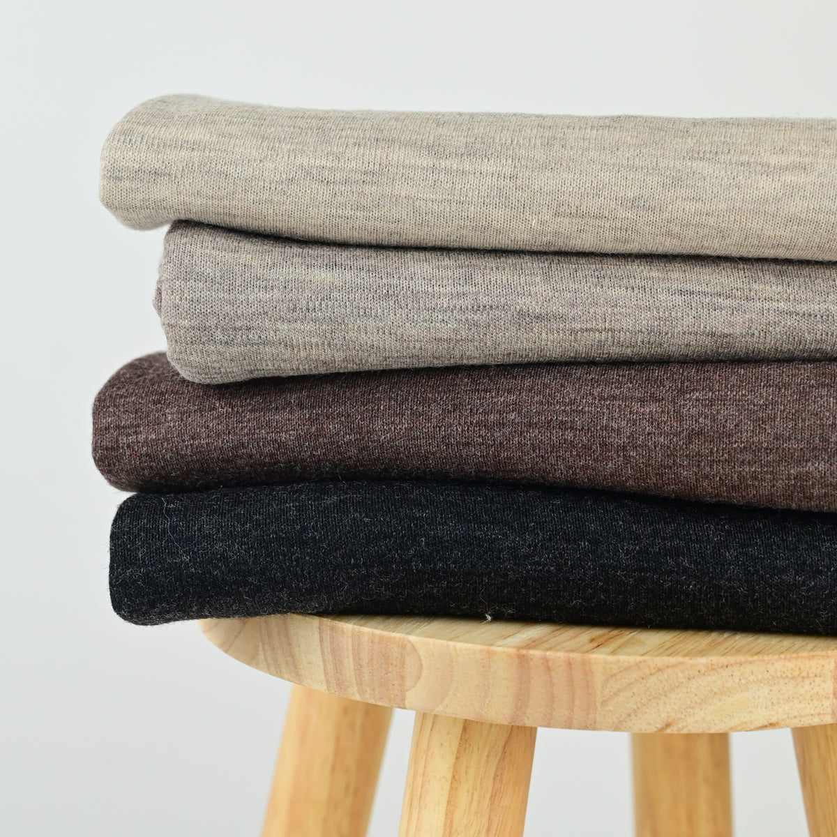 Merino Jersey in Naturtönen – 100 % Merinowolle
