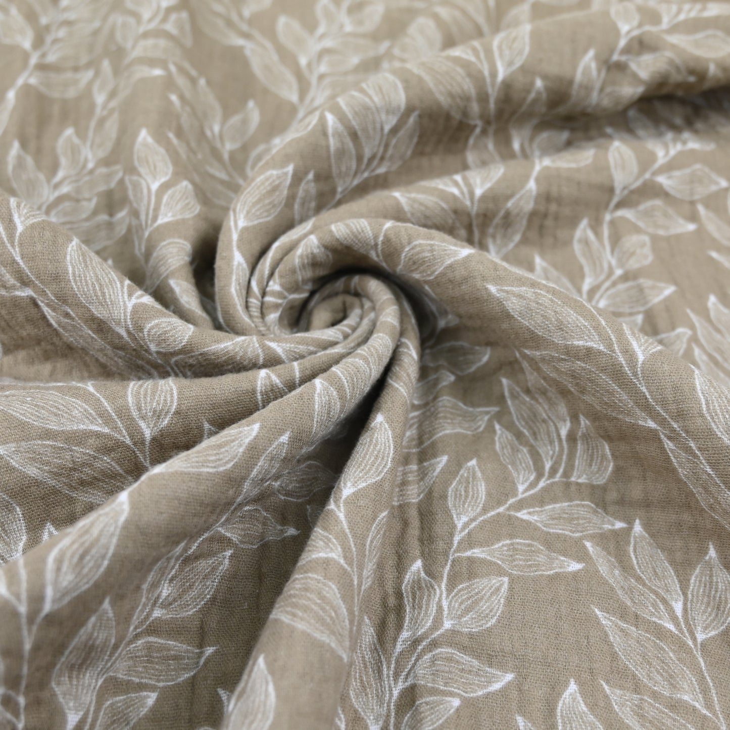 Musselin Blumenprint beige