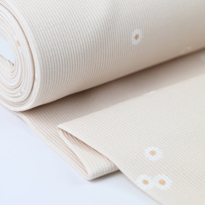 Rib Jersey Daisy hellbeige