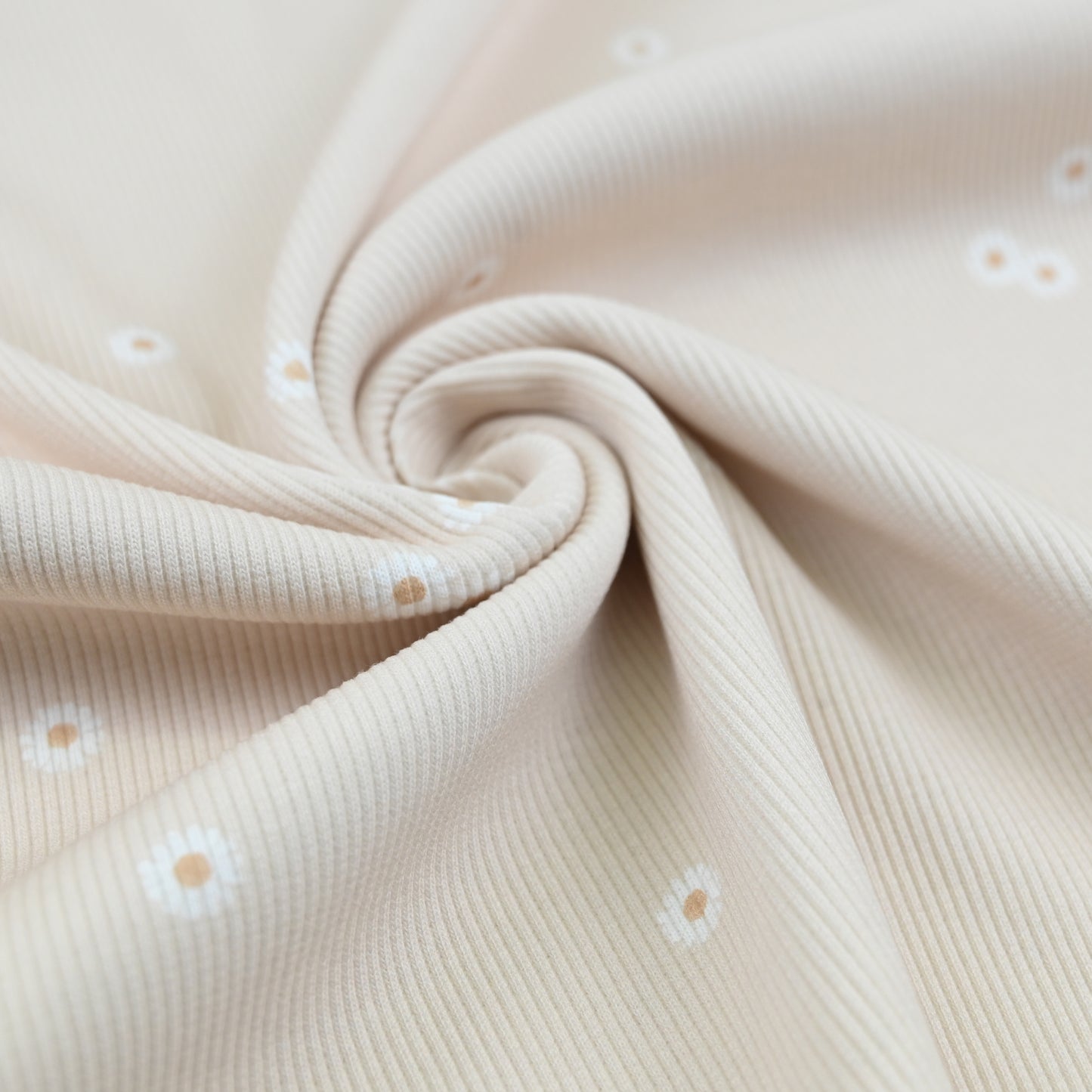 Rib Jersey Daisy hellbeige