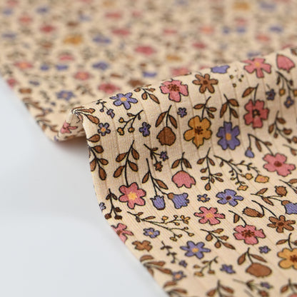 Big Rib Jersey Retro Blumen