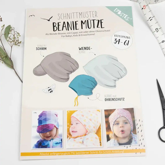 Schnittmuster Beanie Mütze - Stoff bei elli&else