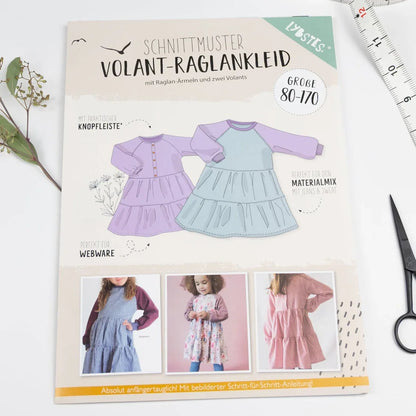 Schnittmuster Raglankleid Gr. 80-170 - Stoff bei elli&else