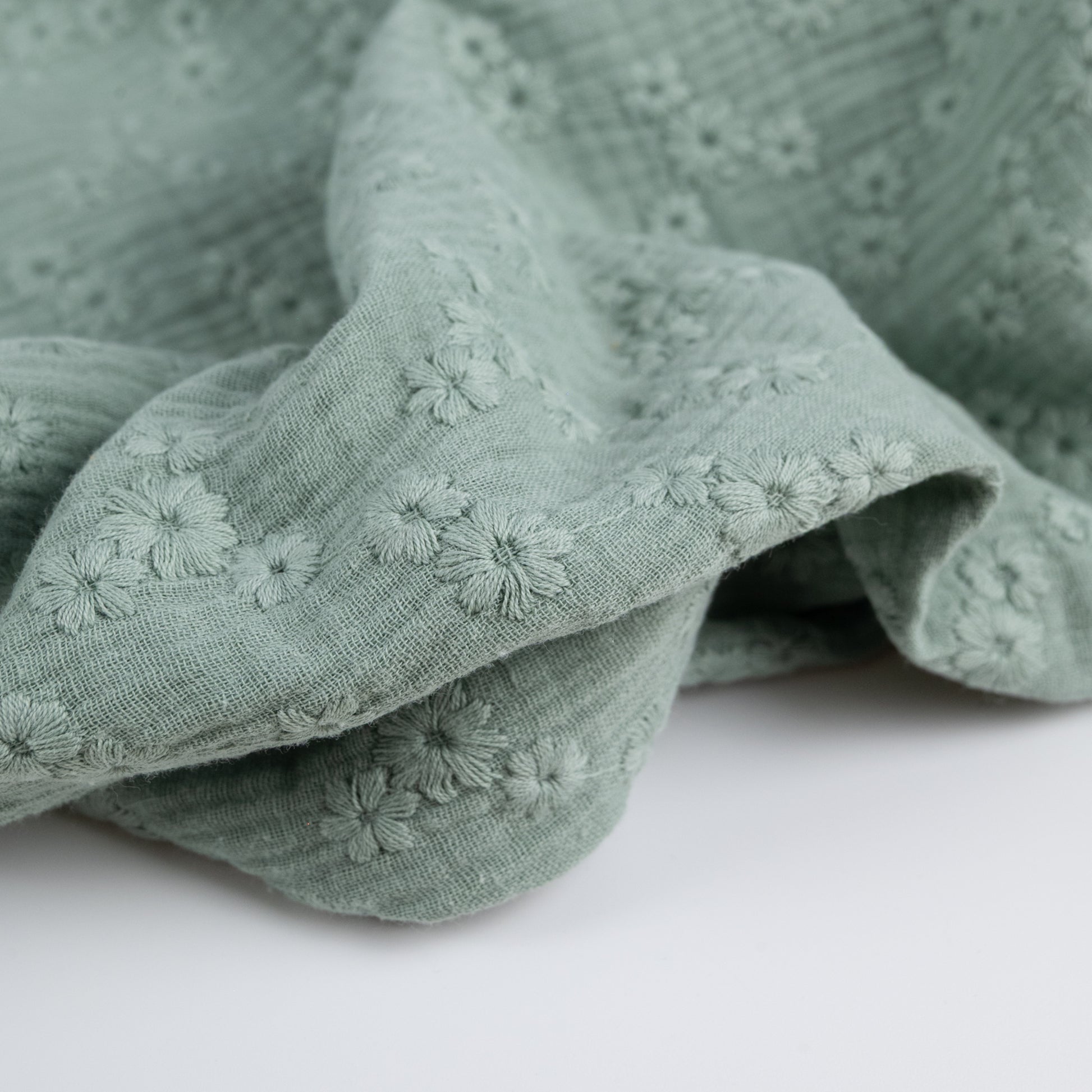 Musselin Embroidery salbei - elli&else