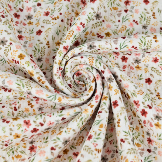 Musselin Blumenwiese bunt