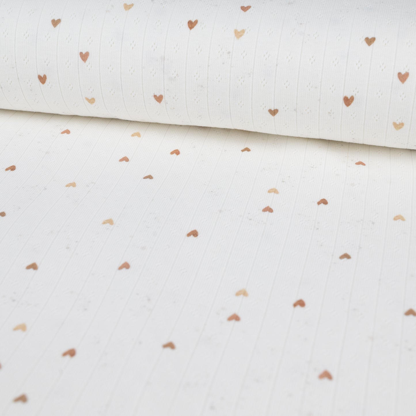 Pointelle Jersey Herzen von Family Fabrics - elli&else