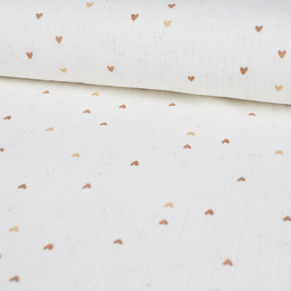 Pointelle Jersey Herzen von Family Fabrics - elli&else