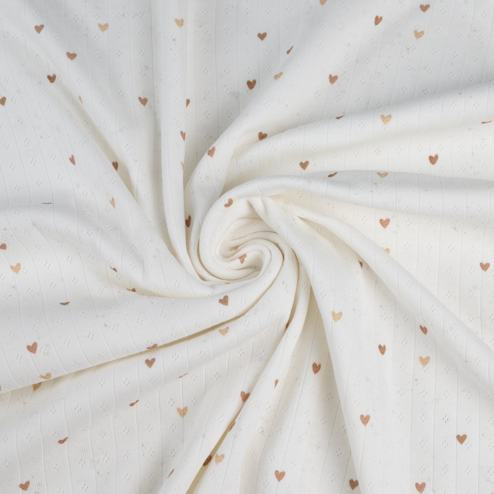 Pointelle Jersey Herzen von Family Fabrics - elli&else