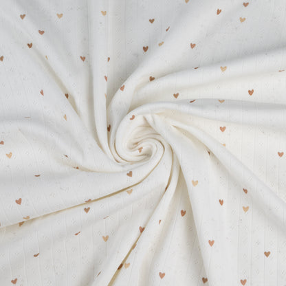 Pointelle Jersey Herzen von Family Fabrics - elli&else