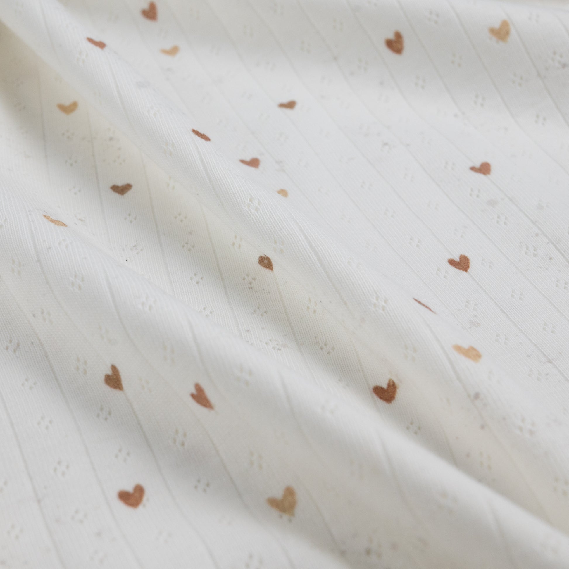 Pointelle Jersey Herzen von Family Fabrics - elli&else