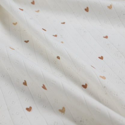 Pointelle Jersey Herzen von Family Fabrics - elli&else