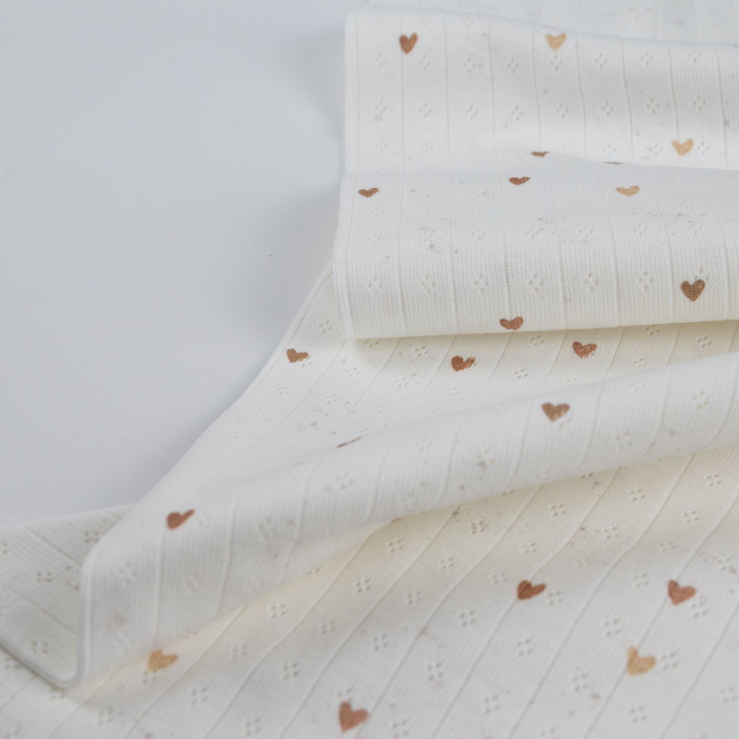 Pointelle Jersey Herzen von Family Fabrics - elli&else