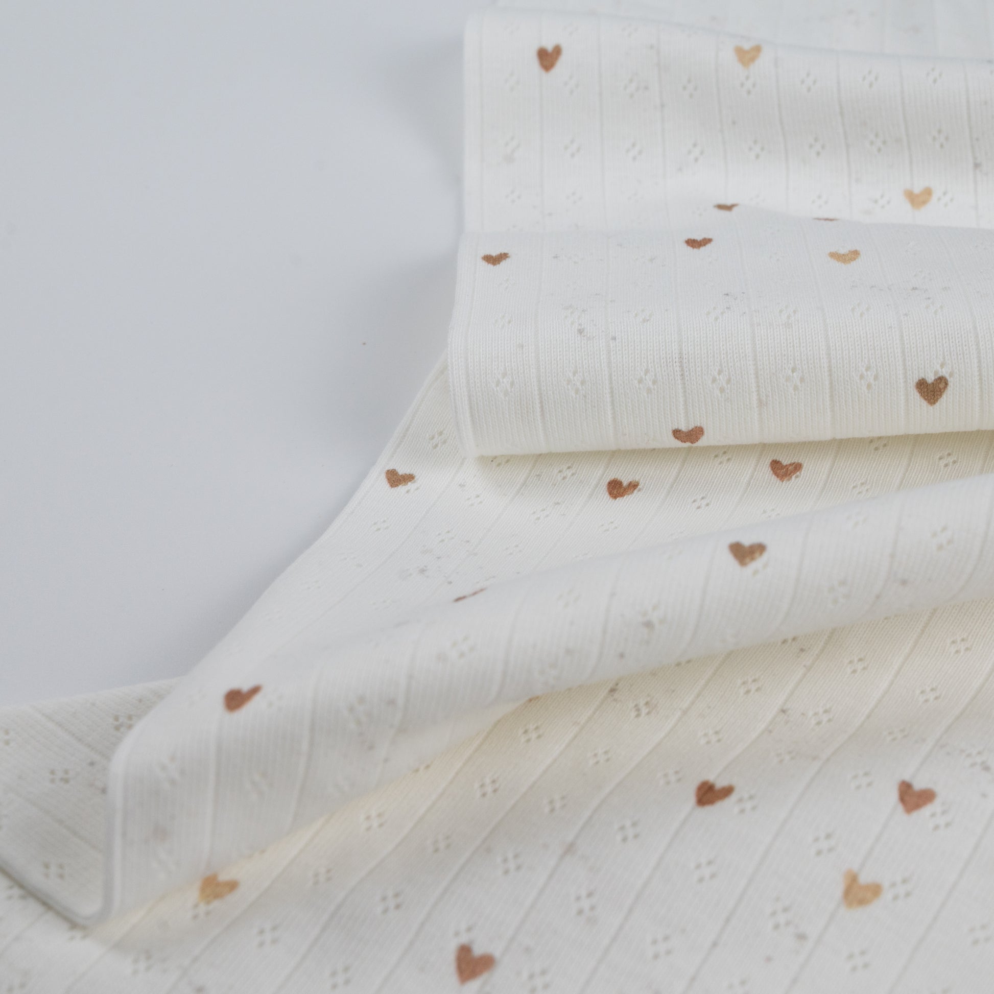 Pointelle Jersey Herzen von Family Fabrics - elli&else