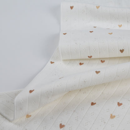 Pointelle Jersey Herzen von Family Fabrics - elli&else