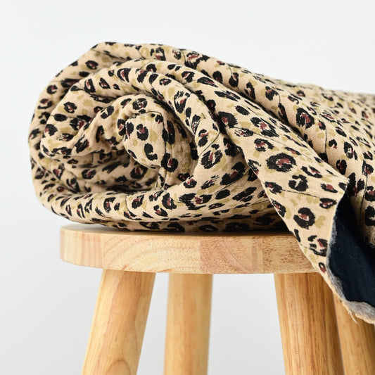 Musselin gesteppt Leo Print