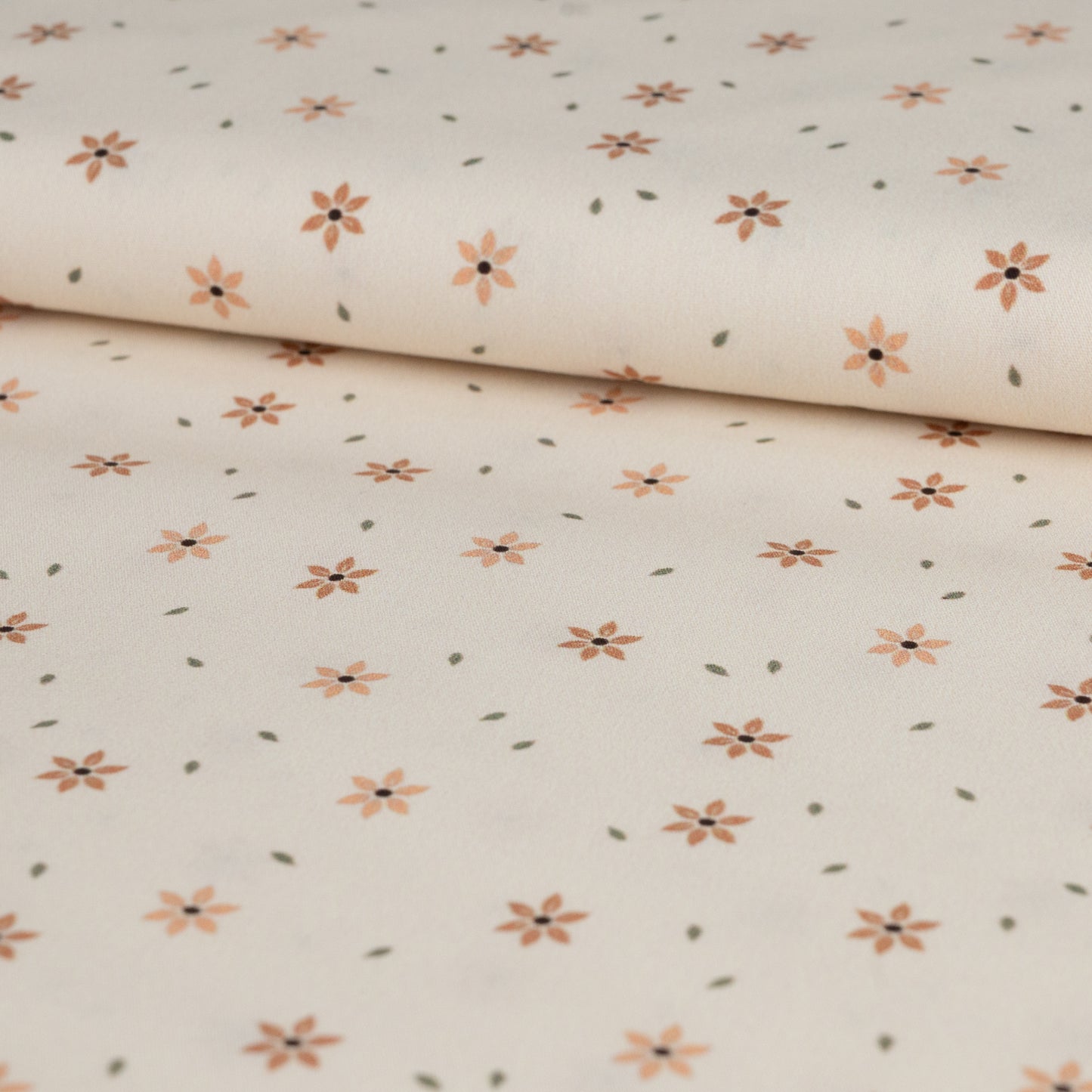 Popeline Sternblumen creme