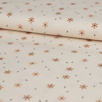 Popeline Sternblumen creme