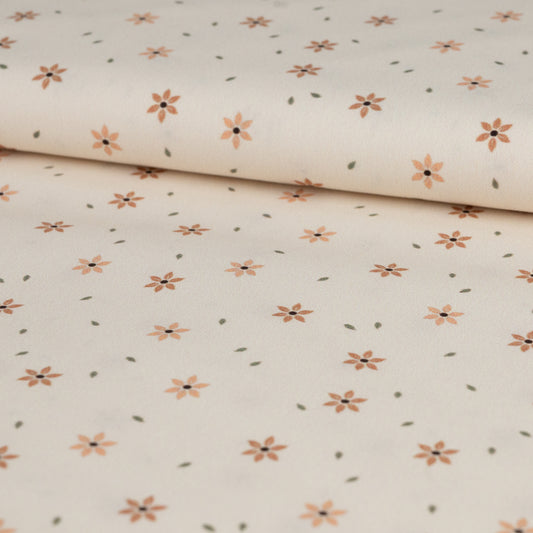 Popeline Sternblumen creme