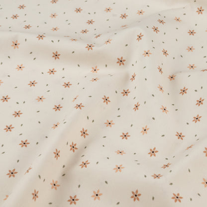 Popeline Sternblumen creme