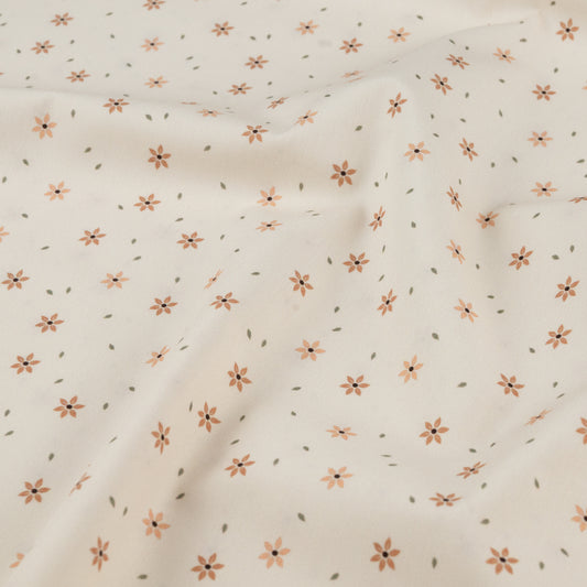 Popeline Sternblumen creme
