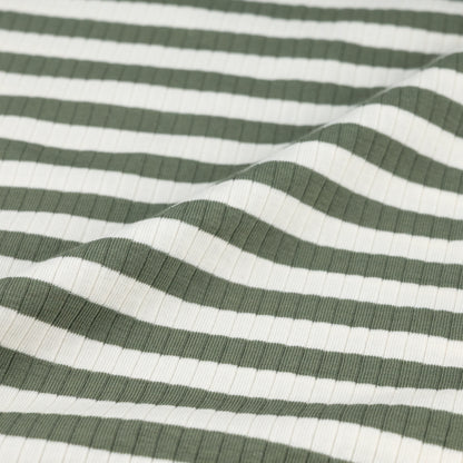 Rib Jersey Streifen oliv - elli&else