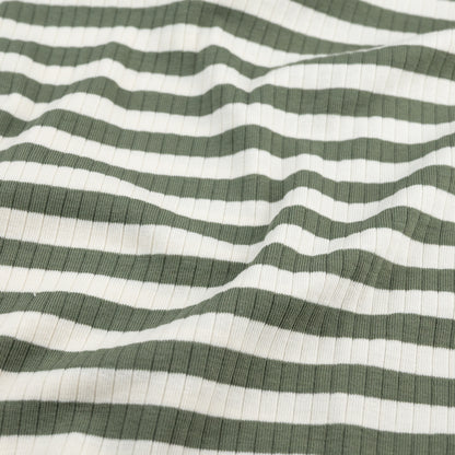 Rib Jersey Streifen oliv - elli&else