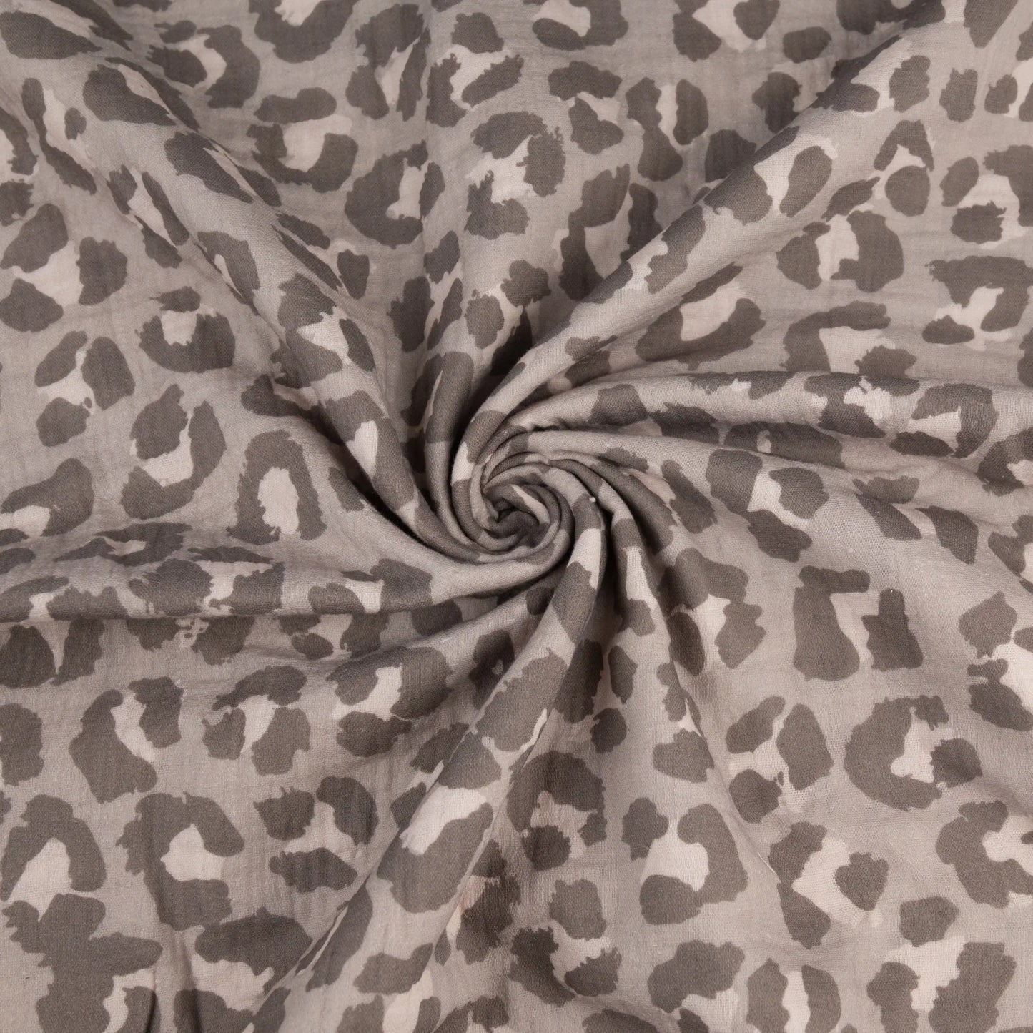 Musselin Leo Print greige | Family Fabrics - elli&else