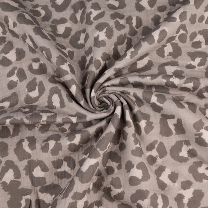 Musselin Leo Print greige | Family Fabrics - elli&else
