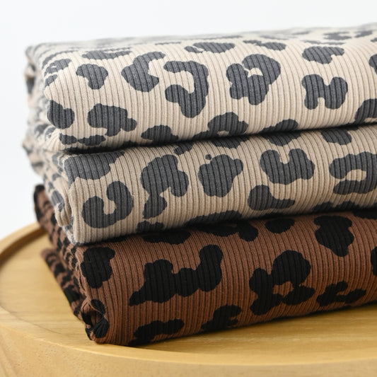 Rib Jersey Leoprint groß