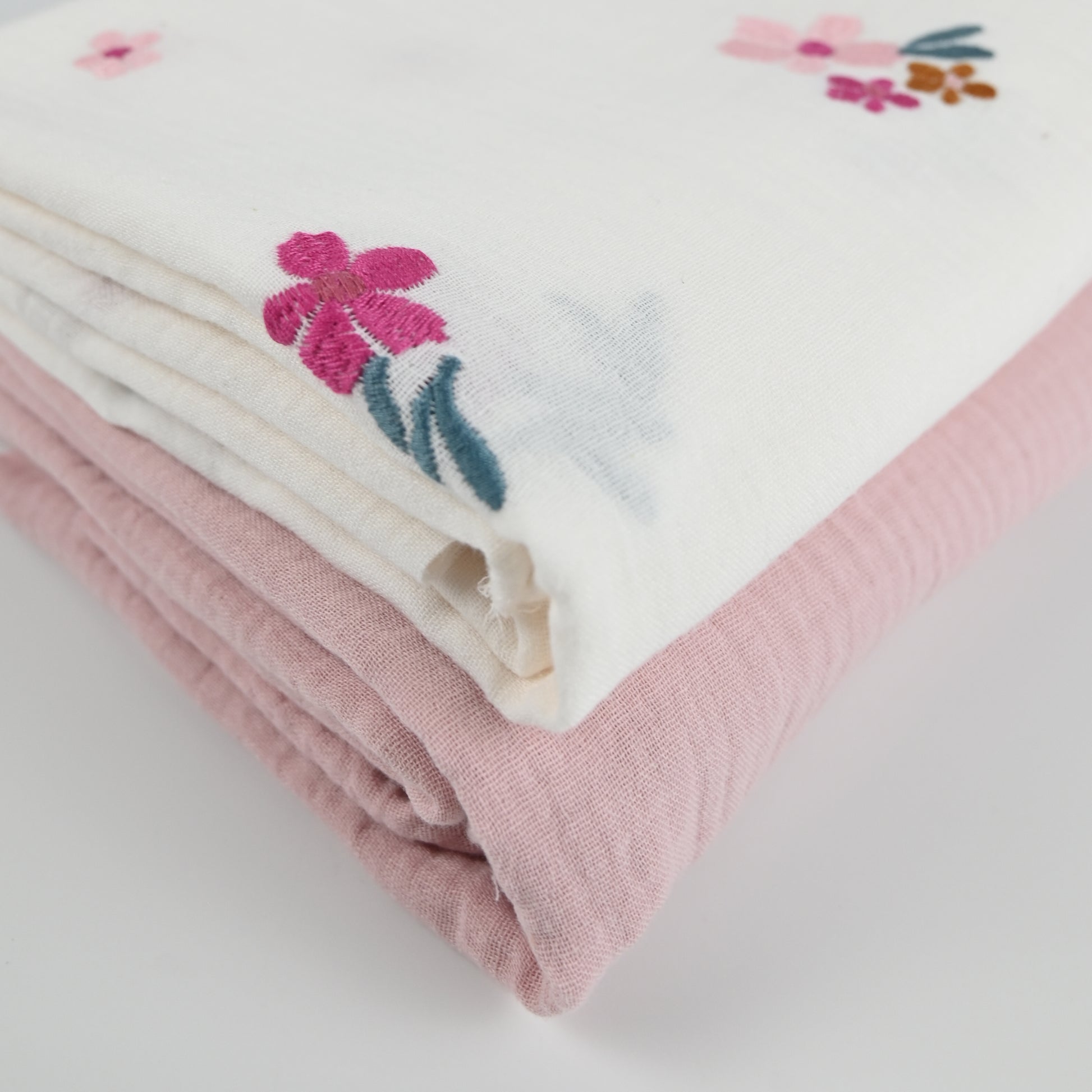 Musselin gestickte Blumen bunt - elli&else