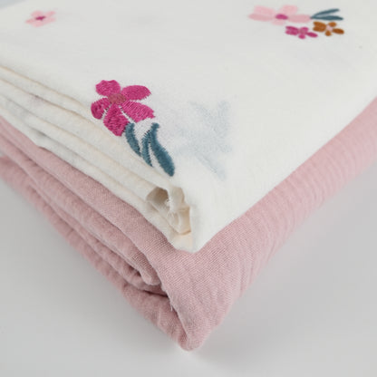 Musselin gestickte Blumen bunt - elli&else