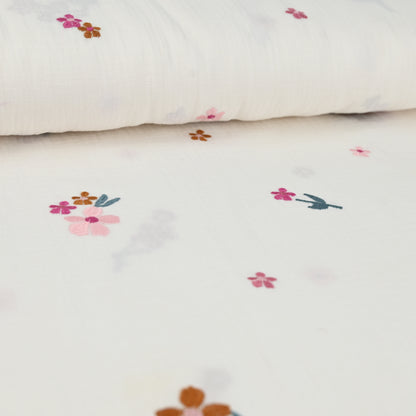 Musselin gestickte Blumen bunt - elli&else