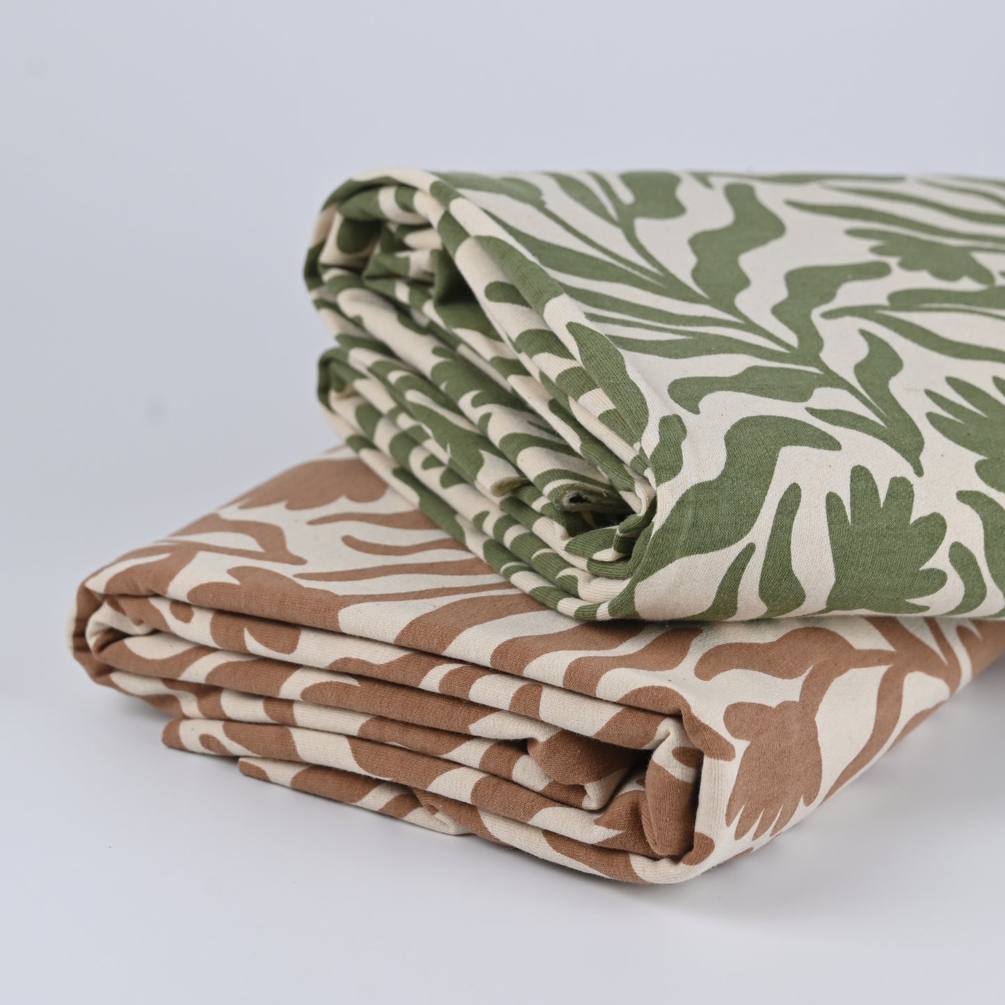 Sweatstoff abstrakte Blumen karamell - elli&else