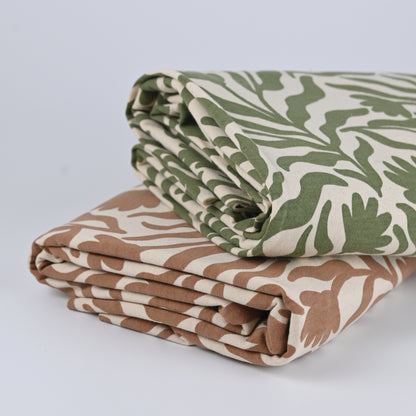 Sweatstoff abstrakte Blumen karamell - elli&else