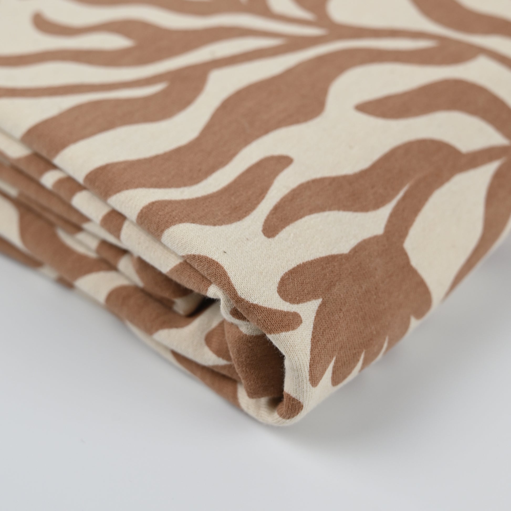 Sweatstoff abstrakte Blumen karamell - elli&else