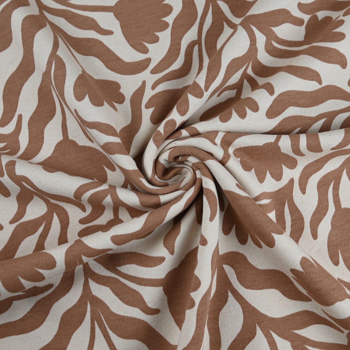 Sweatstoff abstrakte Blumen karamell - elli&else