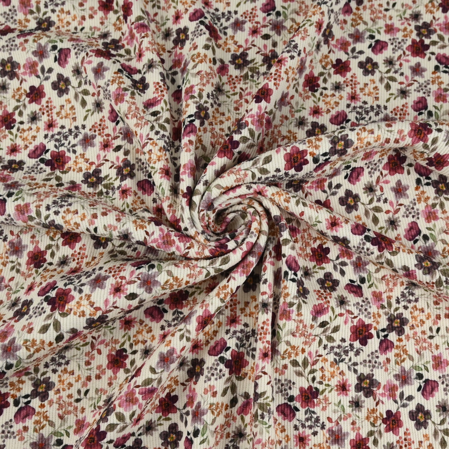 Rib Jersey Blumen pflaume - elli&else