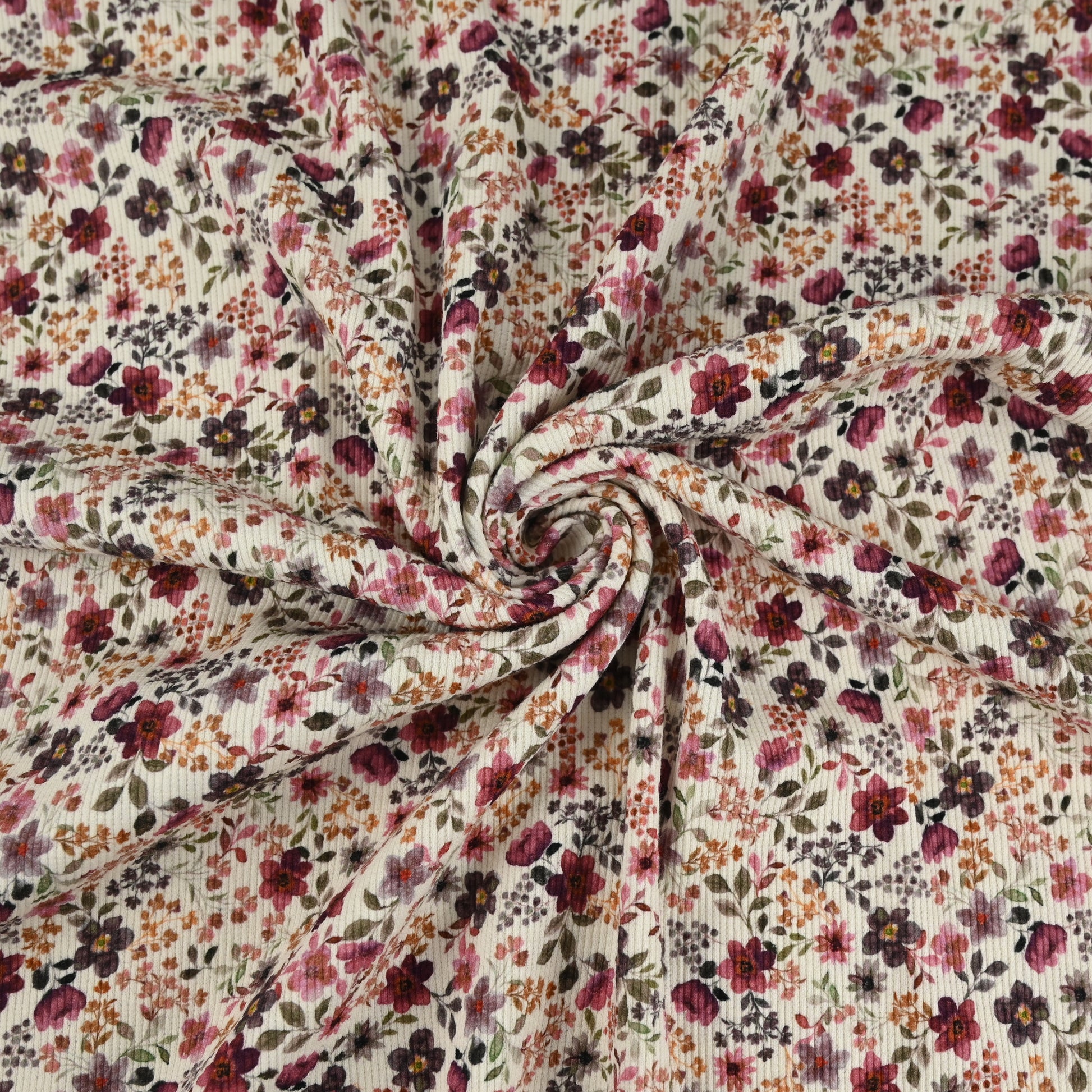 Rib Jersey Blumen pflaume - elli&else