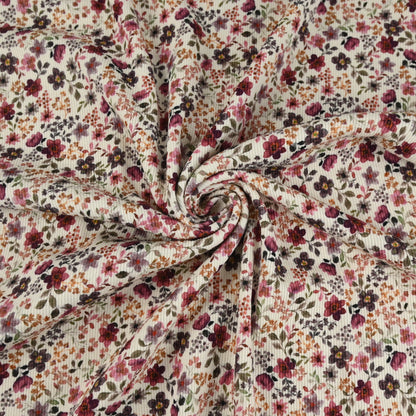 Rib Jersey Blumen pflaume - elli&else