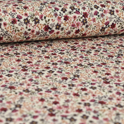 Rib Jersey Blumen pflaume - elli&else