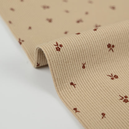 Rib Jersey mini Blumen beige - elli&else