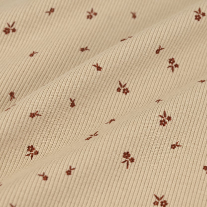 Rib Jersey mini Blumen beige - elli&else