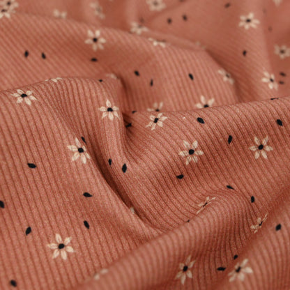 Rib Jersey Sternblumen pfirsich