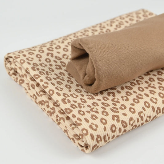 Rib Jersey Leo Print beige - elli&else